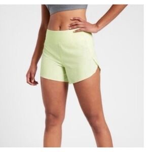 NWT Athleta Run With It 3.5" Yellow‎ neon- Women's Sport Shorts Size XL Running